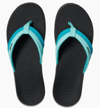 Reef Womens Ortho-Bounce Coast Flip Flops  - Aqua
