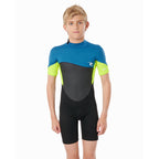 Rip Curl Junior Omega 1.5mm Shortie Wetsuit  - Neon Lime