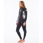 Rip Curl Womens Dawn Patrol 4/3mm C/Z Wetsuit  - Charcoal Grey