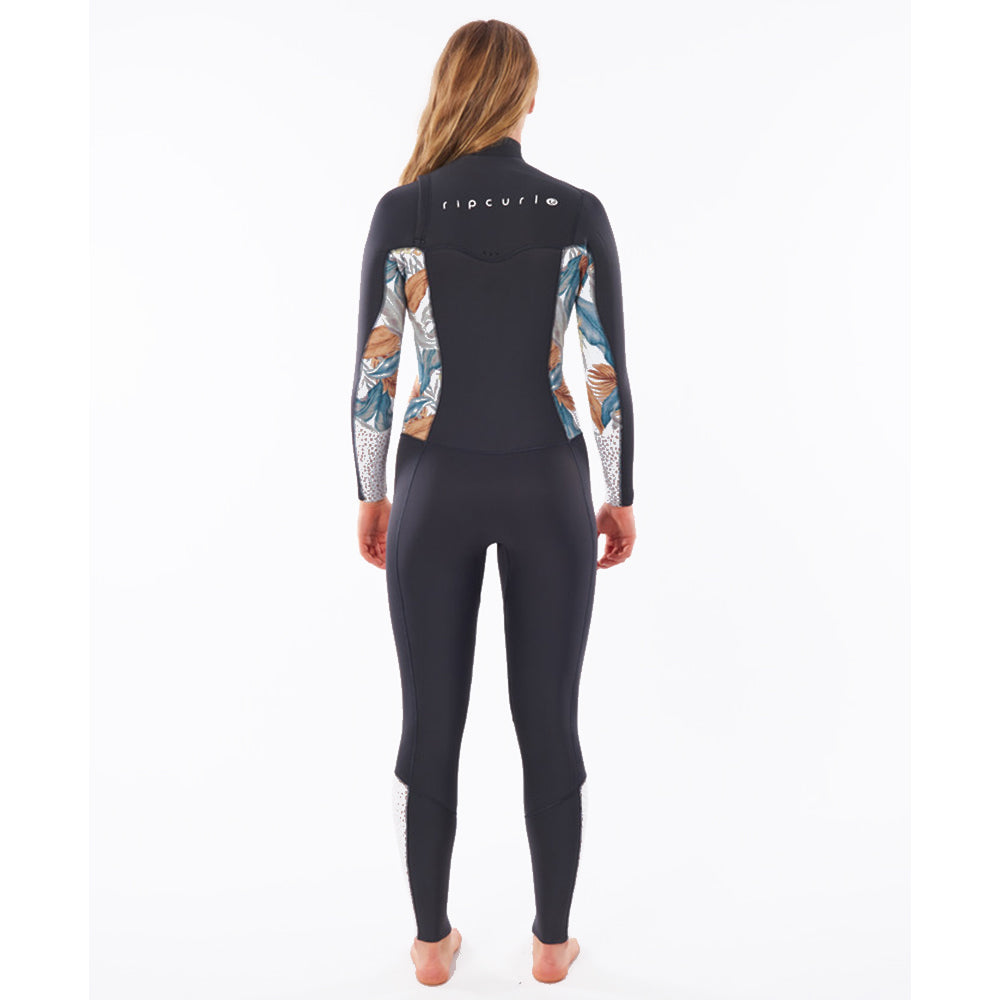 Rip Curl Womens Dawn Patrol 4/3mm C/Z Wetsuit  - Charcoal Grey