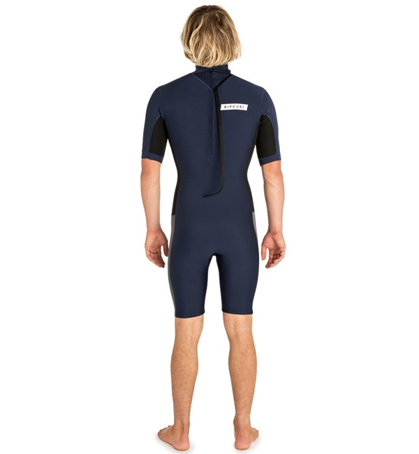 Rip Curl Aggrolite 2mm Back Zip Shortie Wetsuit - Navy/Black