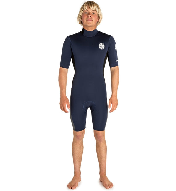 Rip Curl Aggrolite 2mm Back Zip Shortie Wetsuit - Navy/Black
