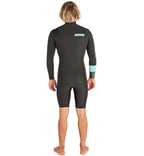 Rip Curl Aggrolite 2mm Chest Zip L/S Shortie Wetsuit - Teal