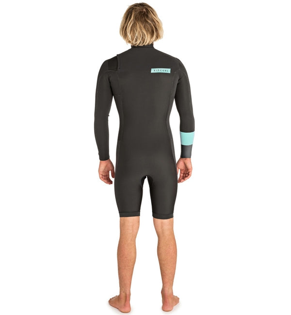 Rip Curl Aggrolite 2mm Chest Zip L/S Shortie Wetsuit - Teal
