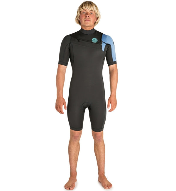 Rip Curl Aggrolite 2mm Chest Zip Shortie Wetsuit - Teal