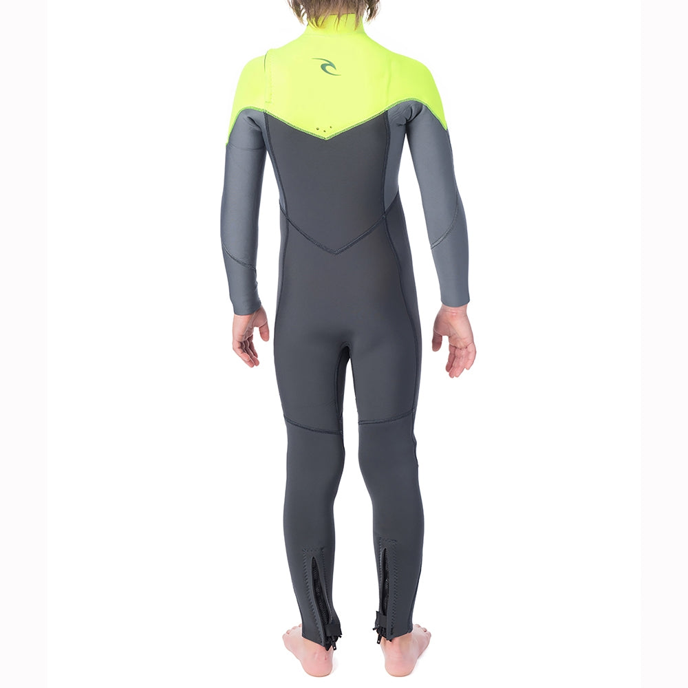 Rip Curl Junior Dawn Patrol 5/3mm Chest Zip Full Wetsuit  - Lime