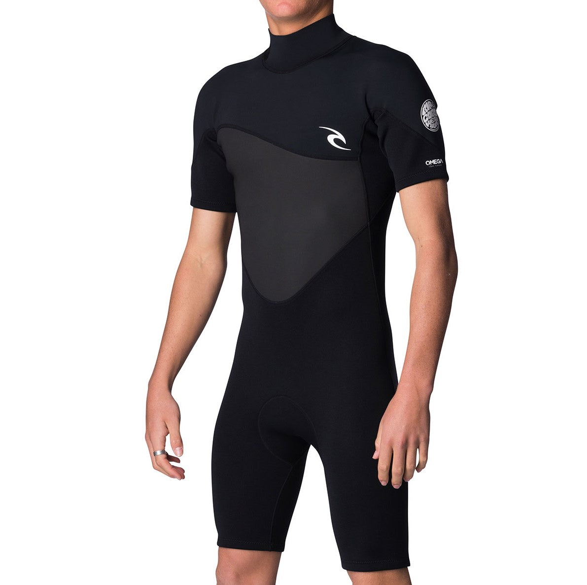Rip Curl Omega 1.5mm Back Zip Shortie Wetsuit - Black