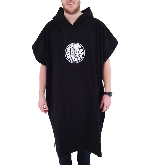 Rip Curl Wettie Black Hooded Changing Towel