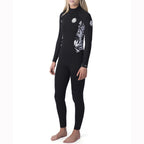 Rip Curl Womens Dawn Patrol 5/3mm Back Zip Wetsuit - Black/Black