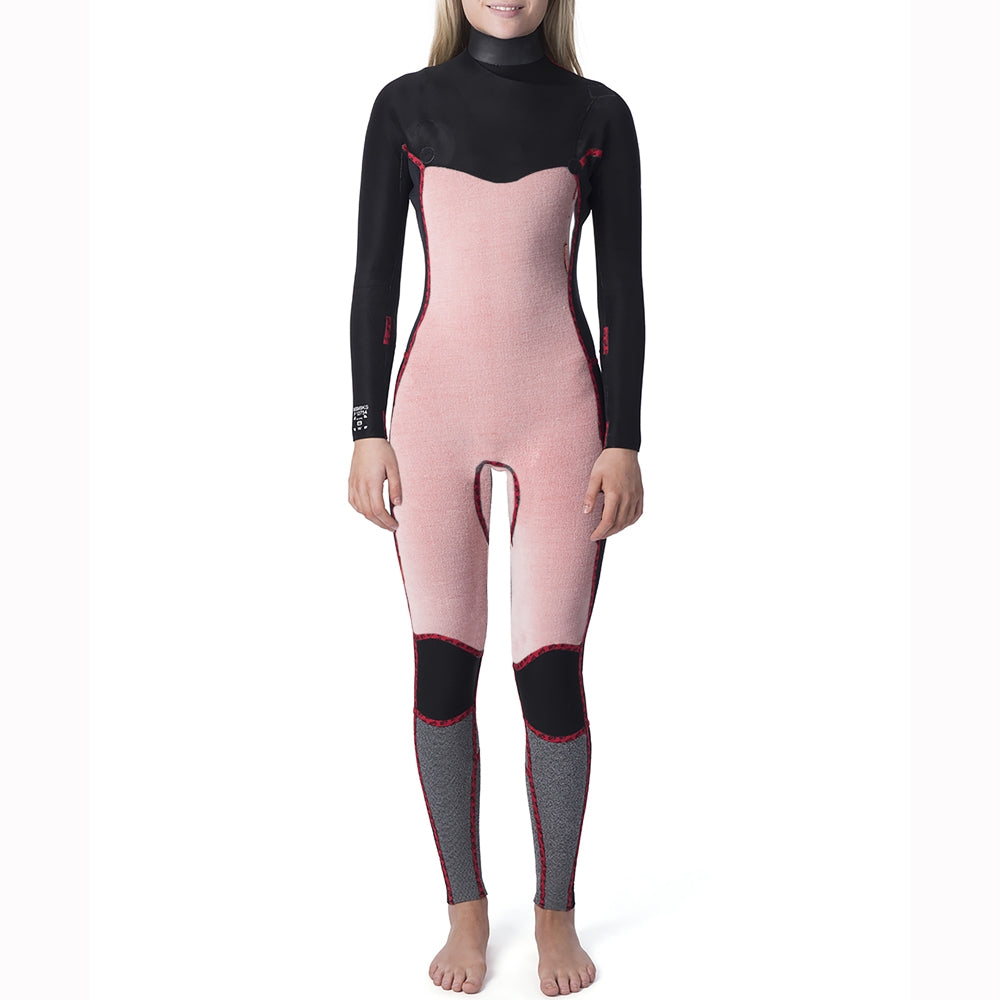 Rip Curl Womens Dawn Patrol 5/3mm Chest Zip Full Wetsuit  - Black