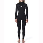 Rip Curl Womens Dawn Patrol 5/3mm Chest Zip Full Wetsuit  - Black