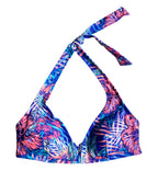Roxy Mix Blossom Halter/70's Pant Bikini - Royal Blue Beyond Love