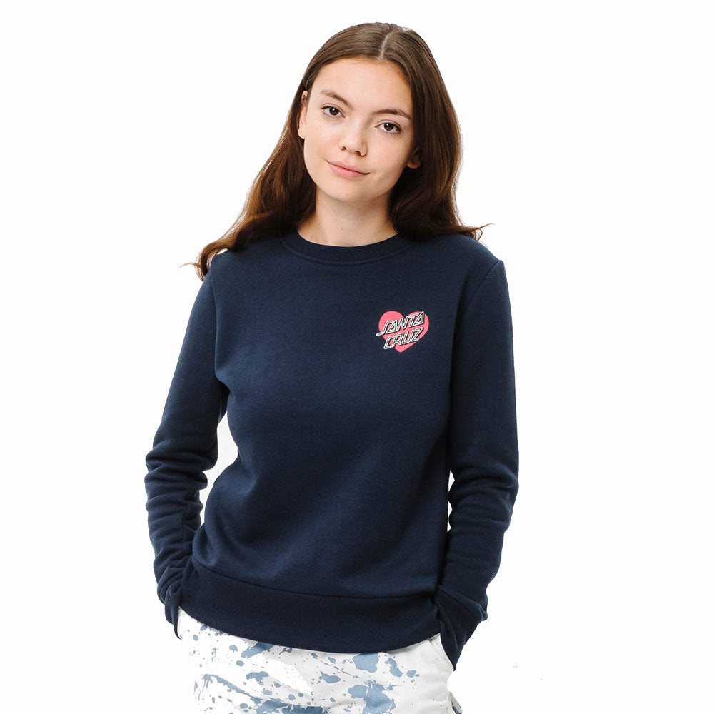 Santa Cruz Womens Japanese Heart Crew Sweatshirt