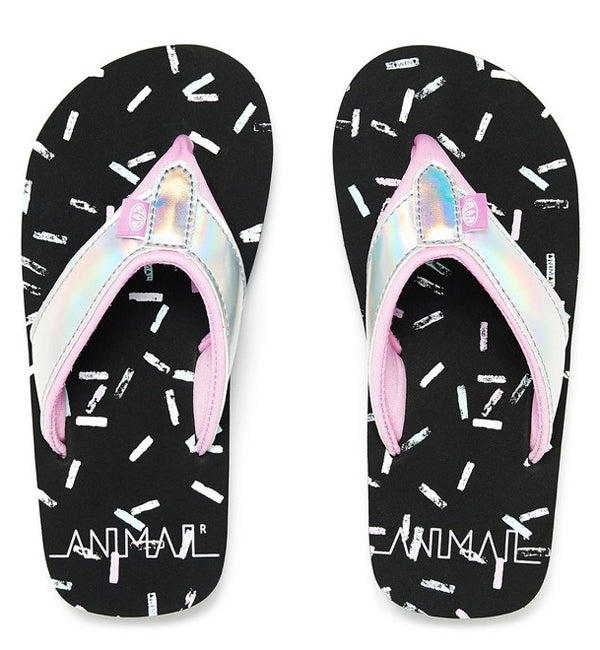Animal Swish Glitz Girls Flip Flop