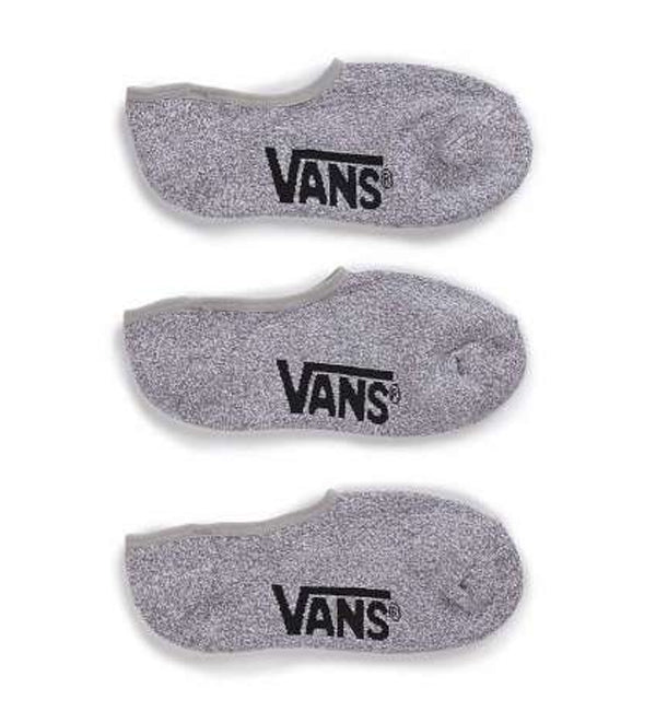 Vans Classic No Show 3 Pack - Heather Grey