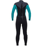 O'Neill Womens Psycho One 4/3 Back Zip Full Wetsuit - Black/Capri