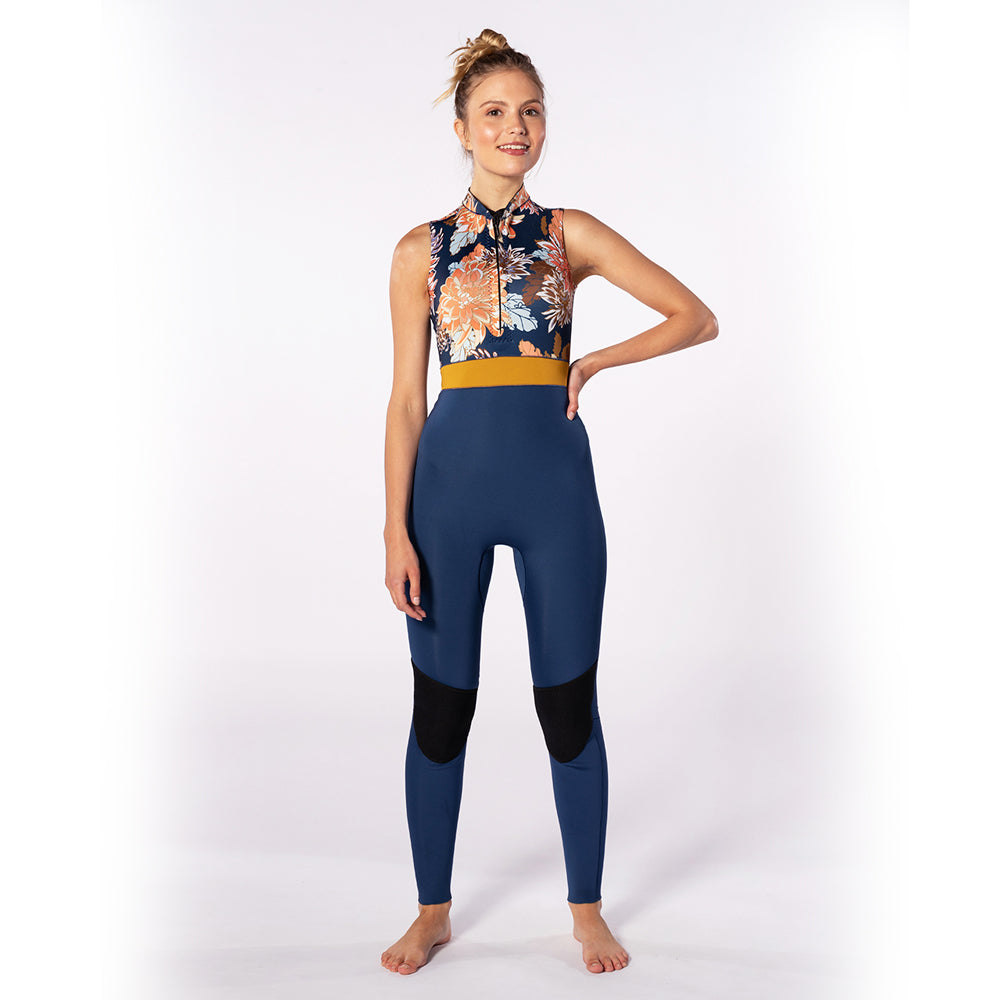 Rip Curl Womens GBomb 1.5mm FZ Sleeveless Long Jane Wetsuit-Navy
