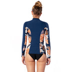 Rip Curl Womens GBomb 1mm Long Sleeved Front Zip Wetsuit Jacket - Navy