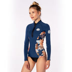 Rip Curl Womens GBomb 1mm Long Sleeved Front Zip Wetsuit Jacket - Navy