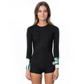 RipCurl Womens GBomb 1mm Madison Boyleg LS Shortie - White/Black