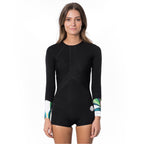 RipCurl Womens GBomb 1mm Madison Boyleg LS Shortie - White/Black