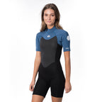 Rip Curl Womens Omega 1.5mm Back Zip Shortie Wetsuit - Blue