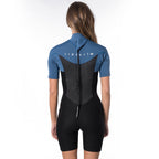 Rip Curl Womens Omega 1.5mm Back Zip Shortie Wetsuit - Blue
