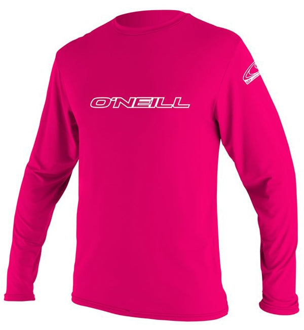 O'Neill Youth Basic Skins Long Sleeved Sun Shirt - Watermelon