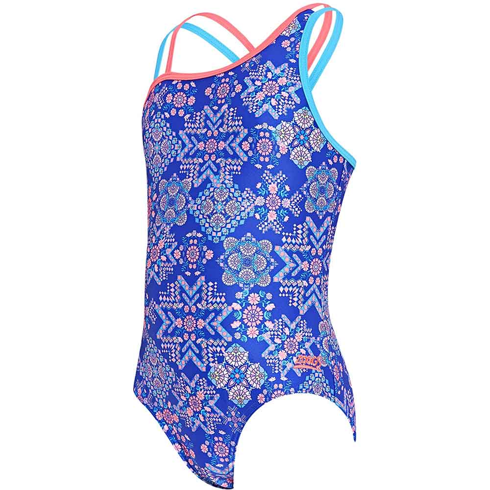 Zoggs Enchanted Crossback Multi Junior Swimsuit